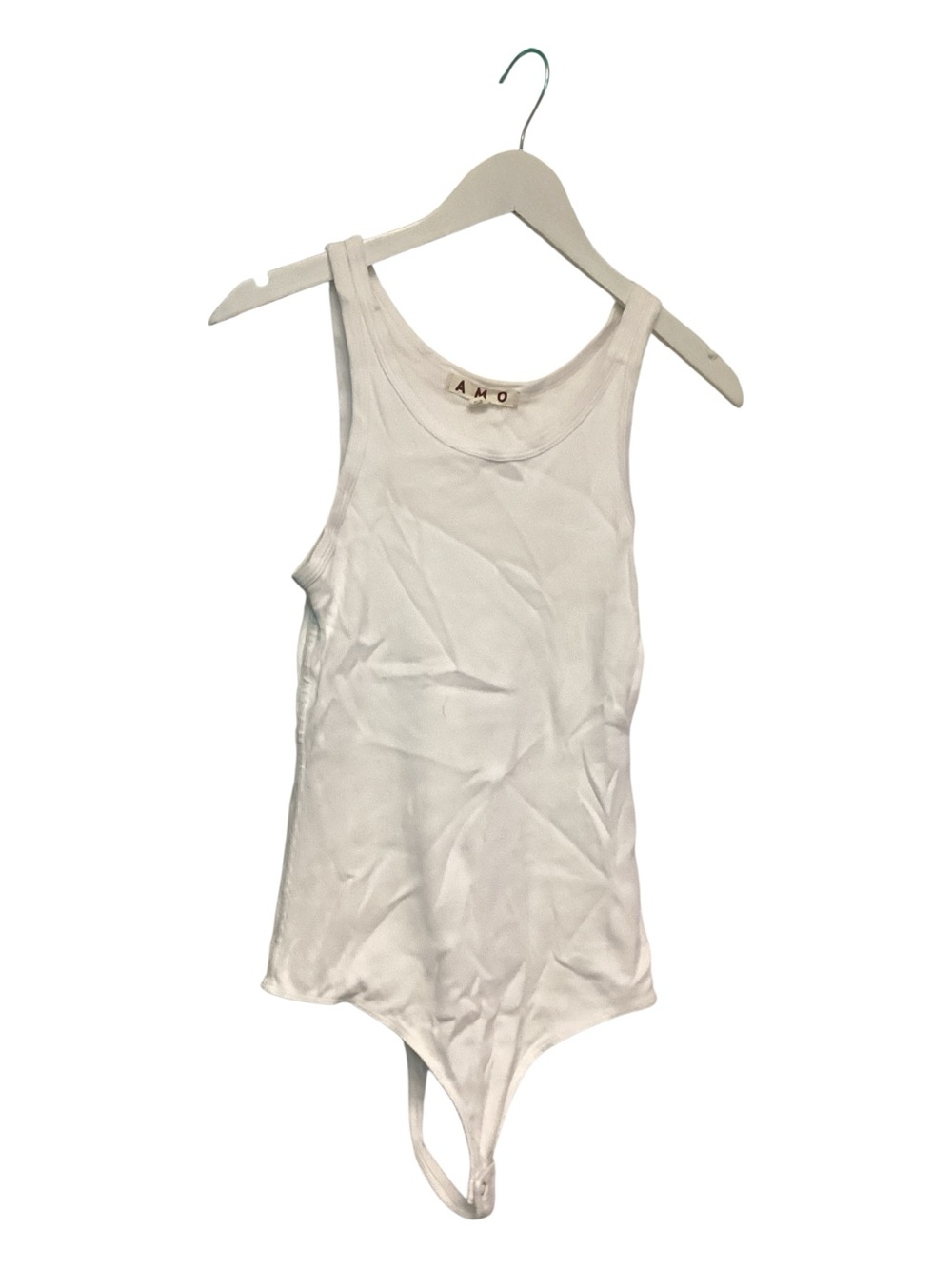 AMO White Ribbed Tank - Picture 2 of 4